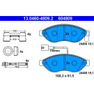 Bremsbelagsatz Citroen P. Jumper 2.0-3.0 Hdi 06- Ad 1600Kg 2 Sensoren | 13.0460-4809.2