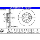 Bremsscheibe Vw P. Golf 1.2-2.0 12 | 24.0124-0258.1