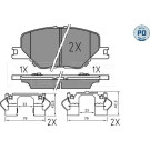 Bremsbelagsatz, Scheibenbremse | 025 228 3819/PD