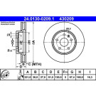 Bremsscheibe Opel P. Insignia Ko At 17 | 24.0130-0209.1