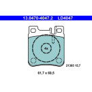 Bremsbelagsatz Db T. W124/W202/W203/W210/W220 91-08 Keramik | 13.0470-4047.2