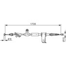 Handbremsseil re | ALFA 159 05 | 1987477112