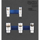 BGS Werkstattwageneinlage 1/6: Spezial-Einsätze für Winkel-Rohrverbinder | 5-tlg | 9089