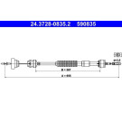 ATE Kupplungsseil | 24.3728-0835.2