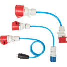 Adapterset 22kW Home+ | 16A Haushaltsstecker, blau, rot | CH-02-07