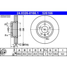 Bremsscheibe Opel P. Astra/Zafira 1.3-2.0 Cdti 09- Power Disc | 24.0326-0166.1