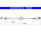 ATE Kupplungsseil | 24.3728-1031.2