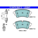Bremsbelagsatz, Scheibenbremse | 13.0470-2647.2