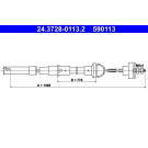 ATE Kupplungsseil | 24.3728-0113.2