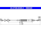 ATE Kupplungsseil | 24.3728-0340.2
