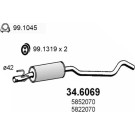 Mittelschalldämpfer | OPEL Corsa 1.0 16V 97 | 34.6069