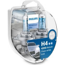 H4 12V 60/55W P43t WhiteVision Ultra 4200K 2 St. + 2x W5W Philips | PHILIPS 2Stk-Sonderpack + 2xW5W | 12342WVUSM