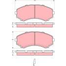 Bremsbelagsatz Mitsubishi P. Pajero 00-/Land Cruiser/Grandis | GDB3254