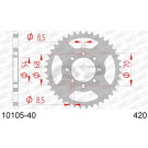 AFAM Kettenrad STAHL 40 Zähne | für 420 | 10105-40