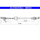 ATE Kupplungsseil | 24.3728-0724.2