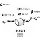 Mittelschalldämpfer | OPEL Calibra,Vectra 88 | 34.6074