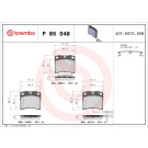 BREMBO Bremsklötze VA | VW T4 90-04 | P 85 048