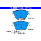 Bremsbelagsatz Audi P. A6 1,8-3,0 97-05 | 13.0460-7166.2