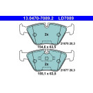 Bremsbelagsatz Bmw P. E39 2.0-3.5 95-04 Keramik | 13.0470-7089.2