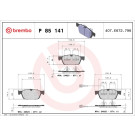 BREMBO Bremsklötze VA | VW T5 03 | P 85 141