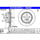 ATE Bremsscheibe | 24.0120-0255.2
