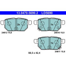 Bremsbelagsatz, Scheibenbremse | 13.0470-5690.2