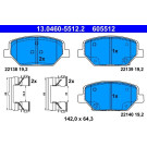 Bremsbelagsatz, Scheibenbremse | 13.0460-5512.2