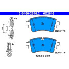 Bremsbelagsatz, Scheibenbremse | 13.0460-2646.2
