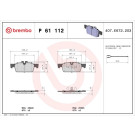 BREMBO Bremsklötze VA | PEUGEOT 508 10 | P 61 112