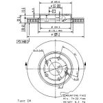 15 481 057 Bremsscheibe VA | MERCEDES W169,W245 04 | 09.8681.11