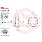 15 482 002 Bremsscheibe HA | MERCEDES W201,W210,W124,W126 82 | 08.4738.14