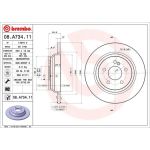 15 482 036 Bremsscheibe HA | MERCEDES W221,R230 05 | 08.A734.11