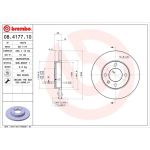 17 481 011 Bremsscheibe VA | AUDI 80,SEAT Ibiza,VW Golf,Passat 73 | 08.4177.10