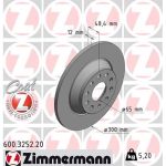 17 482 026 Bremsscheibe HA | VW Golf 13 | 600.3252.20