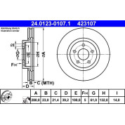 Bremsscheibe Chrysler P. Cruiser 1.6-2.4 00-10 | 24.0123-0107.1