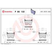 BREMBO Bremsklötze VA | AUDI A4 02-09 | P 85 132