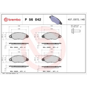 BREMBO Bremsklötze VA | NISSAN Cabstar 98 | P 56 042