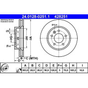 Bremsscheibe Vw P. Amarok 2.0-3.0 Tdi 10 | 24.0128-0251.1