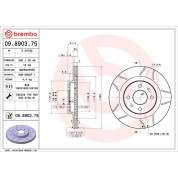 Bremsscheibe VA | LADA 110, 111, Granta, Kalina 04 | 09.8903.75