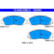 Bremsbelagsatz Honda P. Accord/Civic/Cr-V/Hr-V/Legend/Nsx/Prelude 90 | 13.0460-5982.2