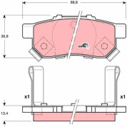 Bremsklötze HA | HONDA Civic,Jazz 95 | GDB3174