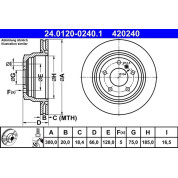 Bremsscheibe Bmw T. 3/4 2.0 11 | 24.0120-0240.1