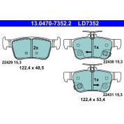 Bremsbelagsatz, Scheibenbremse | 13.0470-7352.2