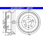 Bremstrommel. Skoda T. Fabia 1,0-2,0 99 | 24.0220-0037.1