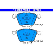 Bremsbelagsatz Volvo P. Xc90 2.4-3.2 02-14 | 13.0460-7188.2