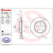 82 481 190 Bremsscheibe VA | TOYOTA Prius, RAV4 08 | 09.B520.11