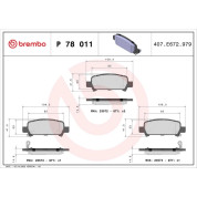 BREMBO Bremsklötze HA | SUBARU Forester, Impreza 92-15 | P 78 011