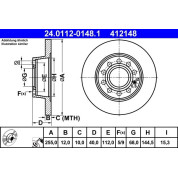 Bremsscheibe Audi T. A4 1.6-3.0 00-08 | 24.0112-0148.1