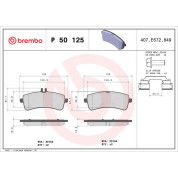 BREMBO Bremsklötze HA | MERCEDES S-Klasse 14 | P 50 125