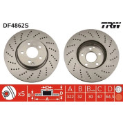 15 481 075 Bremsscheibe VA | MERCEDES W204,W212 07 | DF4862S